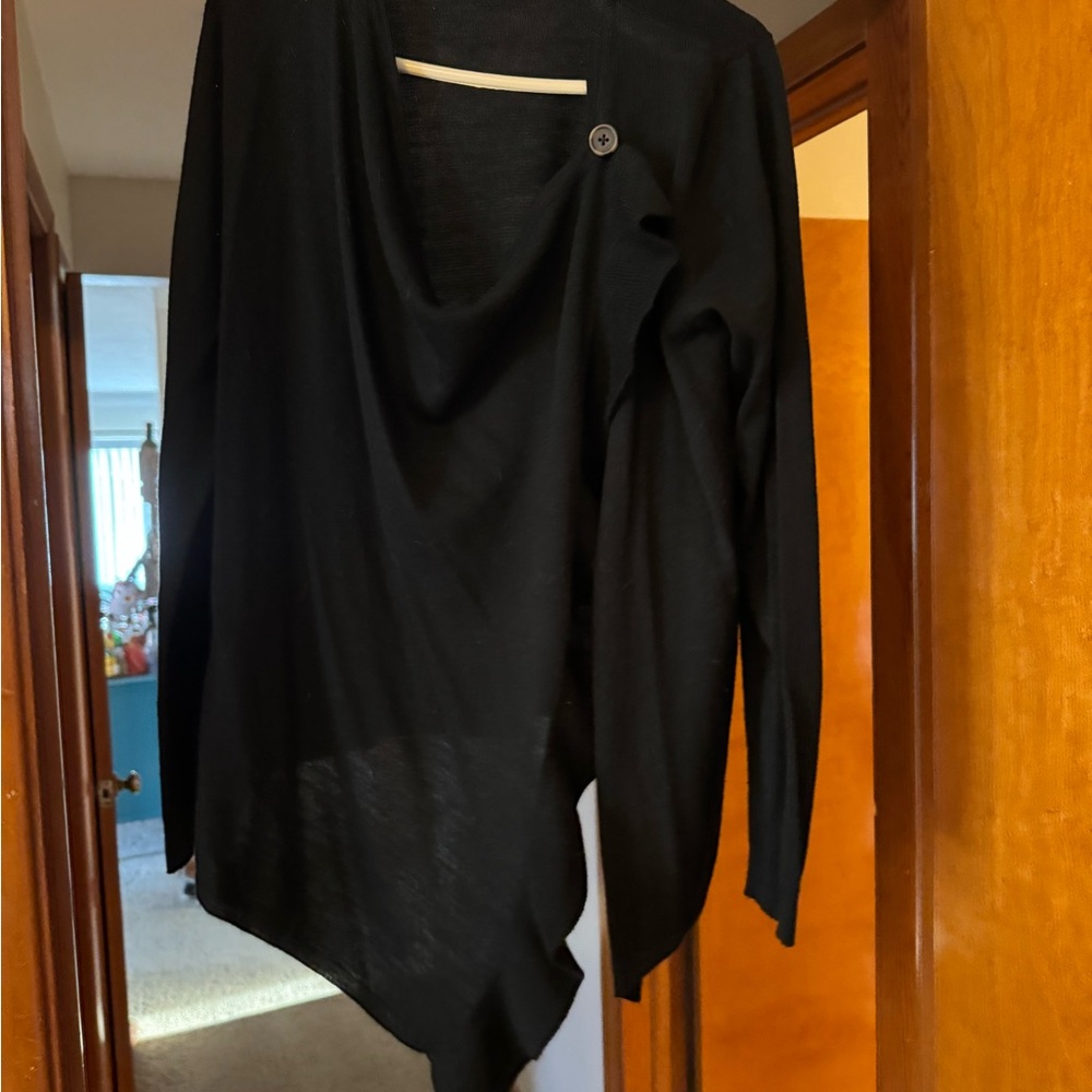 Black Asymmetrical Cardigan